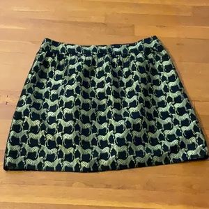 Funky black and gold zebra mini skirt